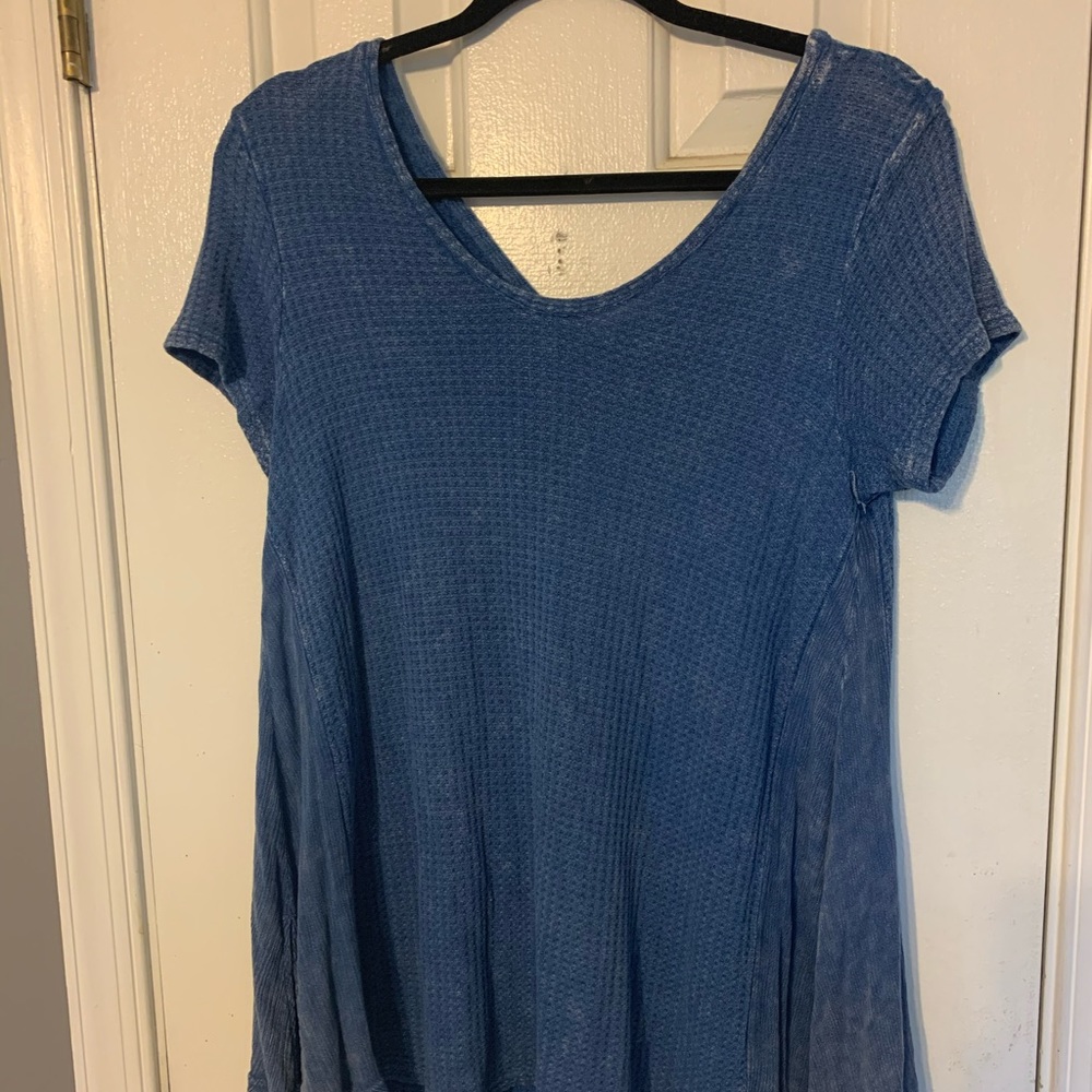 Blue Flowy Tee